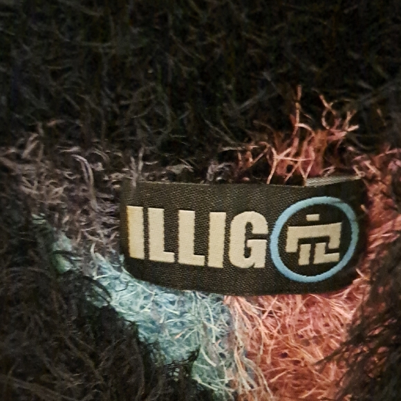 ✨ Y2K Fuzzy Colorblock Turtleneck | Retro Statement Sweater - Picture 2 of 9